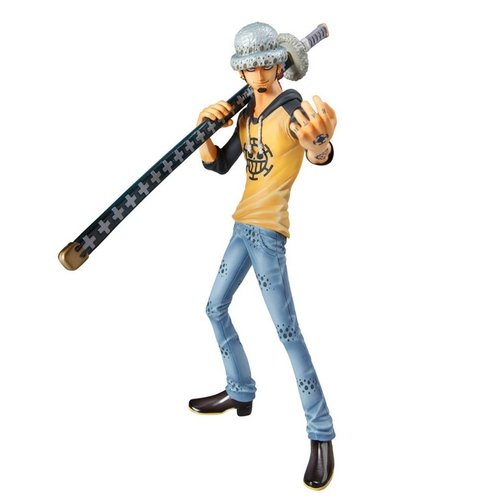 One Piece action figure-Trafalgar Law figure, produced by Toyswill. Front view.