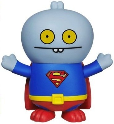 Babo as Superman figure by David Horvath X Sun-Min Kim, produced by Funko. Front view.