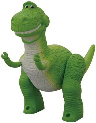 Rex figure by Pixar, produced by Medicom Toy. Front view.
