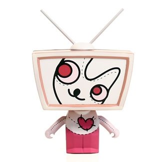TV Head figure by Tea Hair, produced by Kaching Brands. Front view.