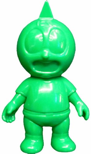 Meato-kun - Unpainted Green figure, produced by Five Star Toy. Front view.