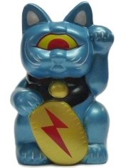 Fortune Cat Baby (フォーチュンキャットベビー) - Metallic Blue figure by Mori Katsura, produced by Realxhead. Front view.