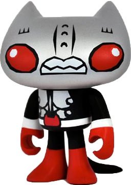 Driver Red - SDCC 12, Kuso Vinyl Exclusive figure by Vanbeater, produced by Unacat. Front view.