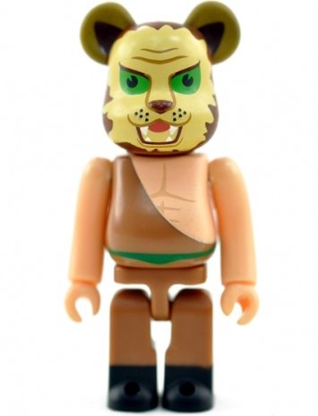 Tiger Mask (Lion Man) - Secret Hero Be@rbrick Series 27 figure, produced by Medicom Toy. Front view.