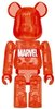 Clear Red Marvel Logo Be@rbrick 100%