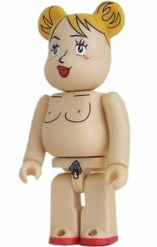 Nude Dancer - Secret Artist Be@rbrick Series 16 figure by Dj Ozma, produced by Medicom Toy. Front view.