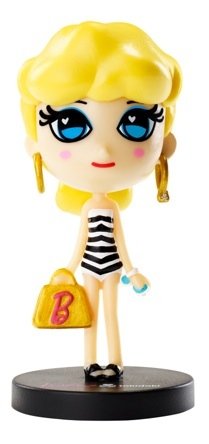 tokidoki x Barbie - Striped Swimsuit figure by Simone Legno (Tokidoki), produced by Tokidoki. Front view.