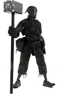 Tomorrow King - Yoru No Hitto figure by Ashley Wood, produced by Threea. Front view.
