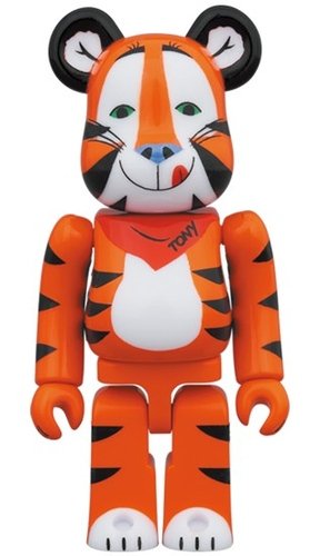 TONY THE TIGER VINTAGE Ver. BE@RBRICK 100％ figure, produced by Medicom Toy. Front view.