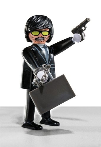 Top Agent figure by Playmobil, produced by Playmobil. Front view.