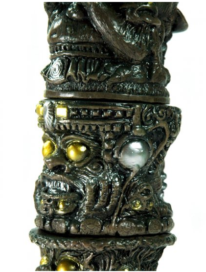 Totims - Ankor Wat figure by Tim Clarke, produced by Toy Art Gallery. Side view.