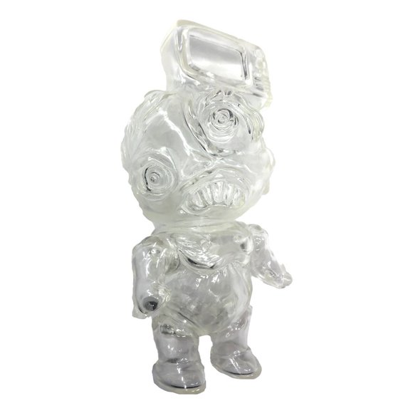 tV HeAd (clear) figure by Binbizii, produced by Phobia Toys. Side view.