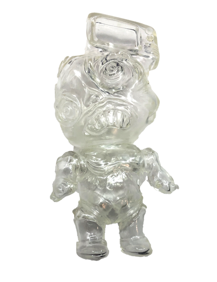 tV HeAd (clear) figure by Binbizii, produced by Phobia Toys. Front view.