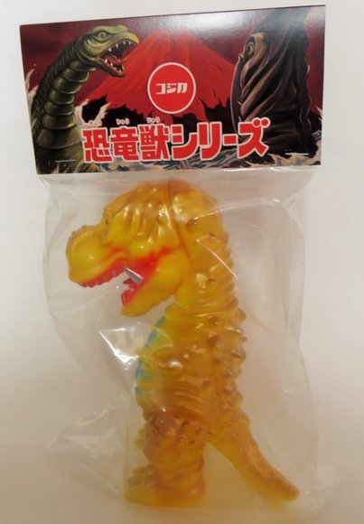 Tyranbo (チラボ) figure by Hiramoto Kaiju, produced by Cojica Toys. Packaging.