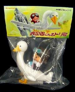 Uchiyamada kun & Tori gou - Tower Records 30th Anniversary figure by Hideyasu Moto, produced by Orange Train. Packaging.