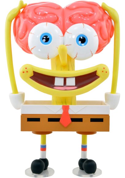 SpongeBrain SquarePants figure by Unbox Industries, produced by Unbox Industries. Front view.