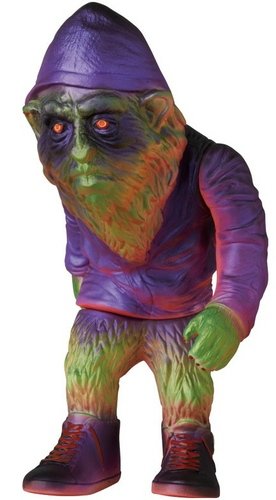 Urban Bigfoot - Purple Rain figure by Ron English, produced by Toy Art Gallery. Front view.