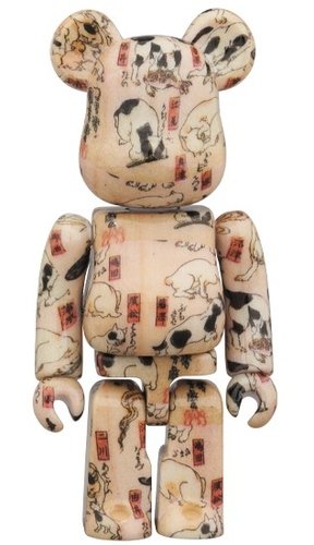 Utagawa Kuniyoshi - Myau Kai Goju-San Biki BE@RBRICK 100% figure, produced by Medicom Toy. Front view.