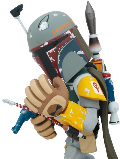 Boba Fett - VCD No. 129 figure by H8Graphix, produced by Medicom Toy. Detail view.