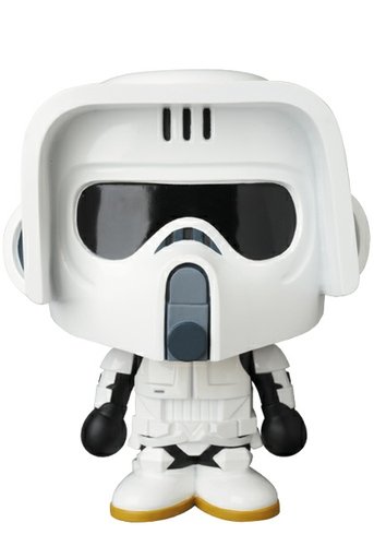 VCD SCOUT TROOPER figure by Lucasfilm Ltd. X Bape, produced by Medicom Toy. Front view.