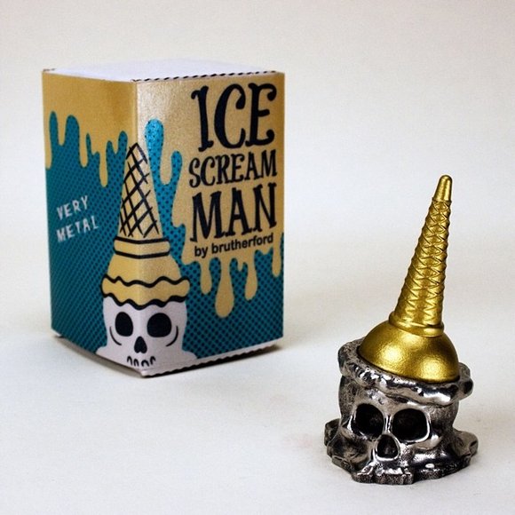 Very Metal Ice Scream Man Bite Size figure by Brutherford, produced by Brutherford Industries. Packaging.