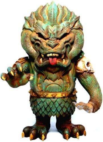 Vintage Mongolion figure by Drilone. Front view.