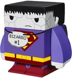 Vinyl³ Bizarro figure by Dc Comics, produced by Funko. Front view.