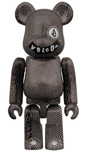 Volcom Op - Black White BE@RBRICK 100% figure, produced by Medicom Toy. Front view.