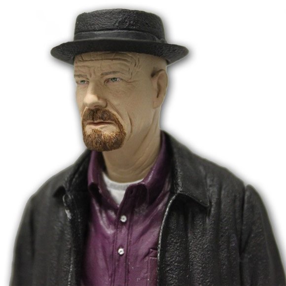 Walt as Heisenberg figure, produced by Mezco Toyz. Detail view.