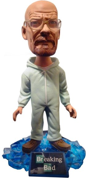 Walter White Bobble Head - GID figure, produced by Mezco Toyz. Front view.