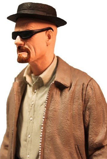 Walter White - Heisenberg figure, produced by Mezco Toyz. Detail view.