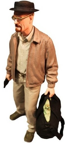 Walter White - Heisenberg figure, produced by Mezco Toyz. Front view.