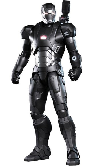War Machine Mark II figure by Marvel, produced by Hot Toys. Front view.