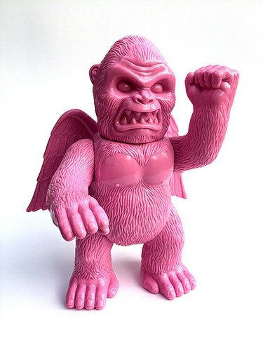 Wing Kong - Blank Pink - Lucky Bag 2015 figure by Brian Flynn, produced by Super7. Front view.