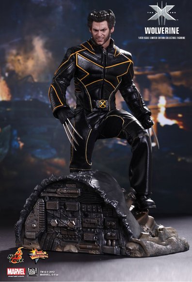 Wolverine figure by Marvel, produced by Hot Toys. Front view.