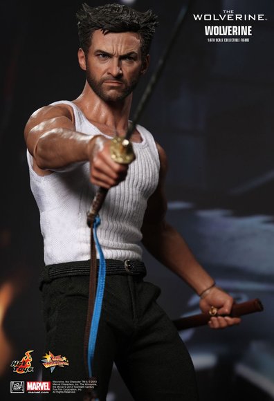Wolverine figure by Marvel, produced by Hot Toys. Detail view.