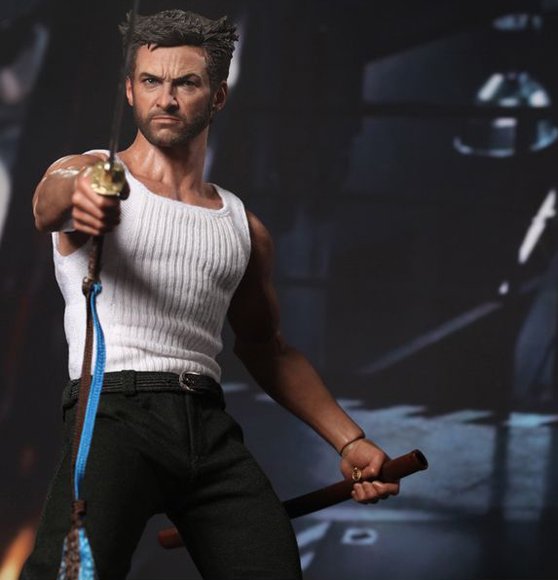 Wolverine figure by Marvel, produced by Hot Toys. Detail view.