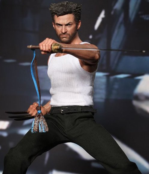 Wolverine figure by Marvel, produced by Hot Toys. Detail view.