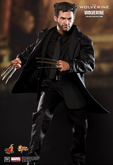 Wolverine figure by Marvel, produced by Hot Toys. Front view.