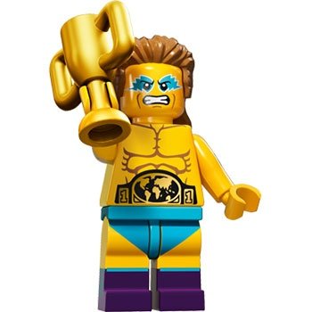 Wrestling Champion figure by Lego, produced by Lego. Front view.