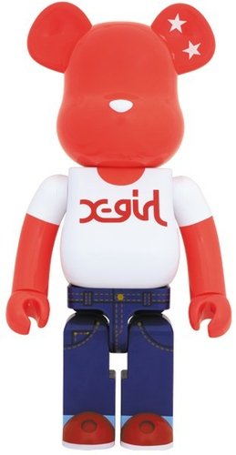 X-girl BE@RBRICK 1000% figure by X-Girl, produced by Medicom Toy. Front view.
