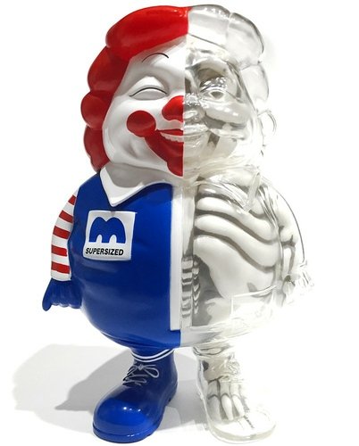 X-RAY MC SUPER SIZED CA figure by Ron English, produced by Secret Base. Front view.