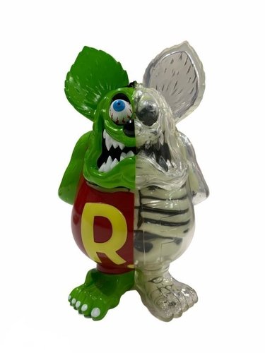 X-Ray Rat Fink figure by Ed Roth, produced by Secret Base. Front view.