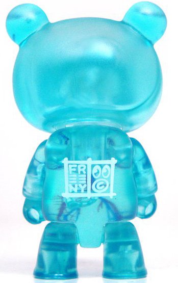 Glacier Blue Chungkee figure by Jason Freeny, produced by Toy2R. Back view.