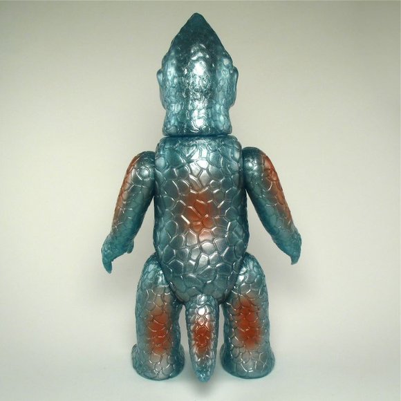 Zagoran - Metallic Light Blue, Silver, Brown figure by Kiyoka Ikeda. Back view.